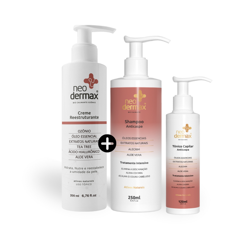 Kit Psoríase [1 Shampoo +1 Tônico + 1 creme]